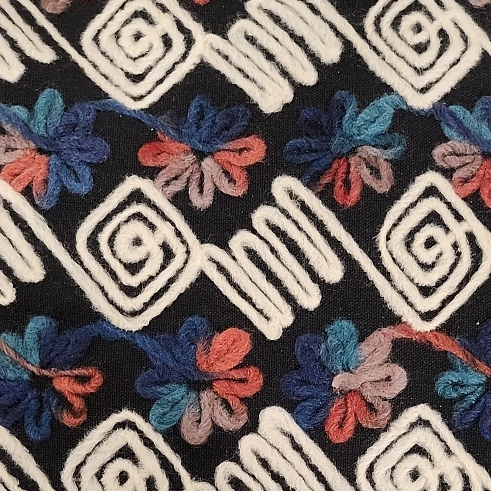 Geometric Patterned Pouf Cover